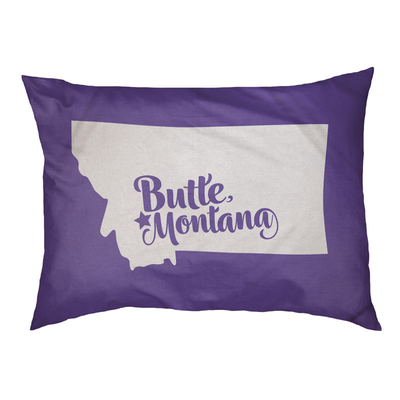 Coussin stylisé montana Butte, Moyen (L 30 po x l 40 po), Mauve
