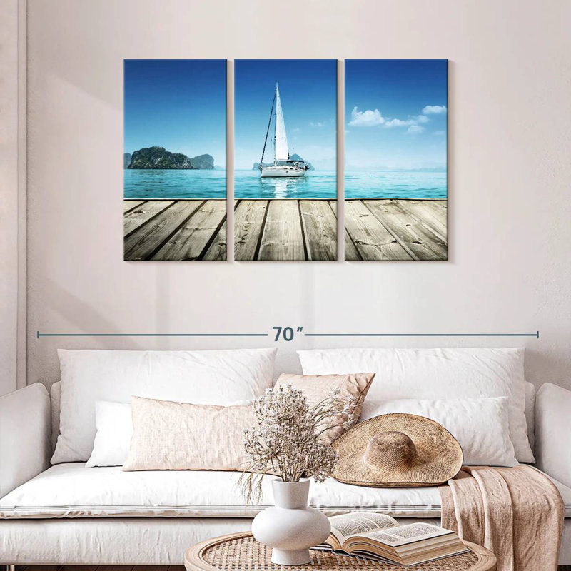 Mehar Sailboat Pier, 28" H x 45" W