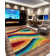 Tapis arc-en-ciel abstrait en polyester 5 pi 2 po x 7 pi 5 po Presto