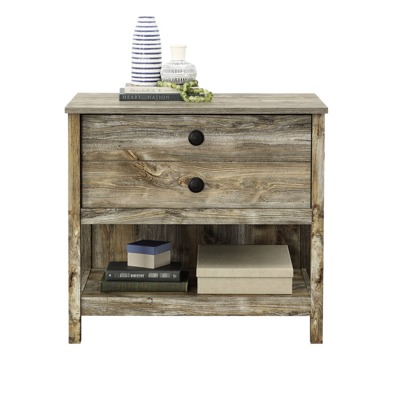 Classeur latéral de bureau de style brun de style côtier, bois d'ingénierie, tiroir à extension complète pour plusieurs types de dossiers, classeurs polyvalents, décor, tiroir à verrou en T, base, disposition compacte, installation rapide
