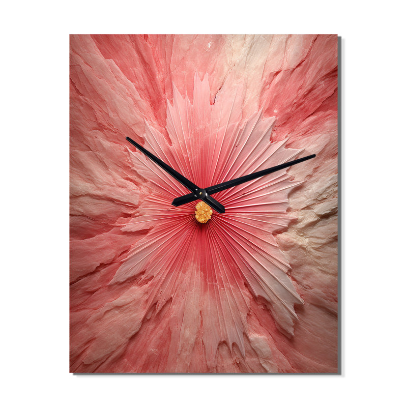 Horloge murale rétro vintage rétro rose éthéré II, H 28 po x l 12 po x P 1 po