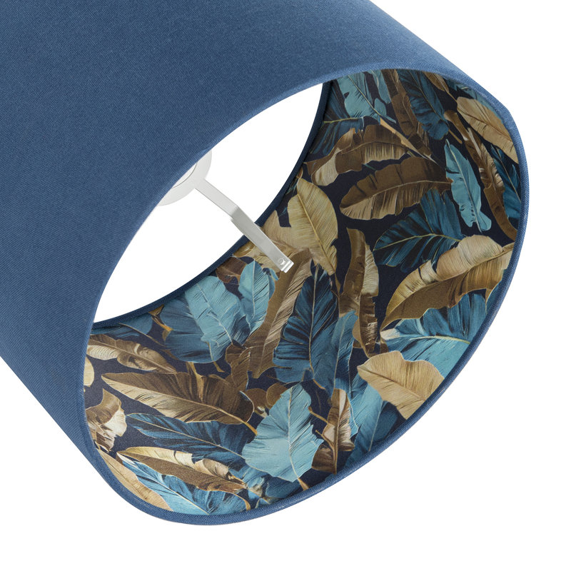 20cm H Fabric Drum Lamp Shade ( No Direct Attachment Method ) in Blue