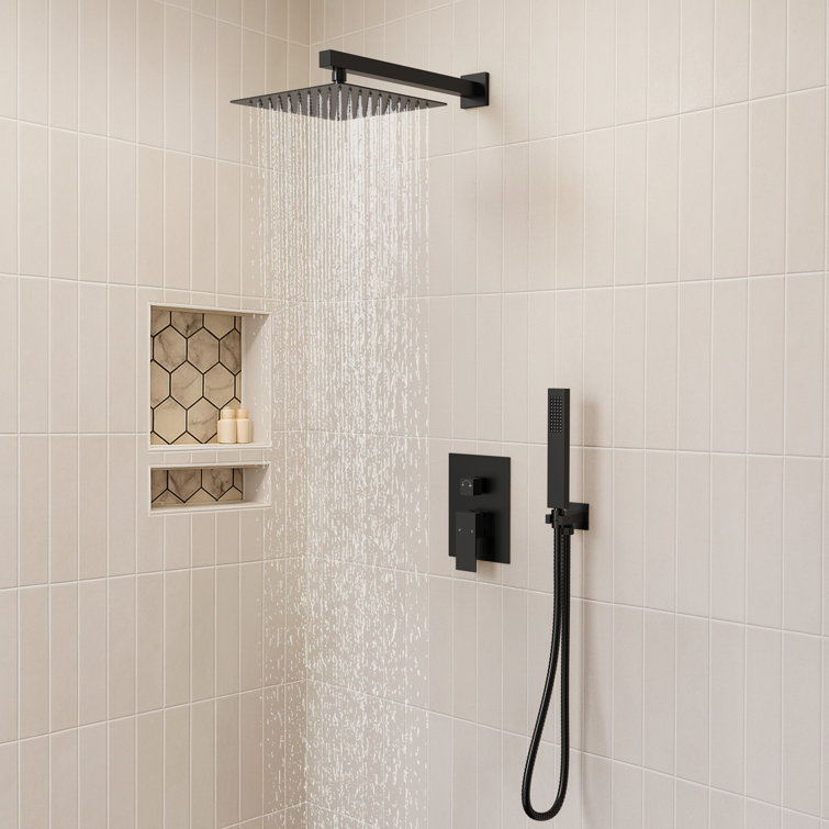 RainfallCascade 10" Pressure Balanced Rain Shower System with Handheld Spray