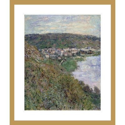 «View of Vetheiul» par Claude Monet, impression giclée encadrée