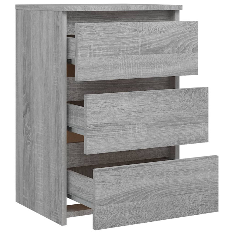 Cowlic Bed Cabinet 40x35x62.5 cm Engineered Wood, Grey Sonoma, 1