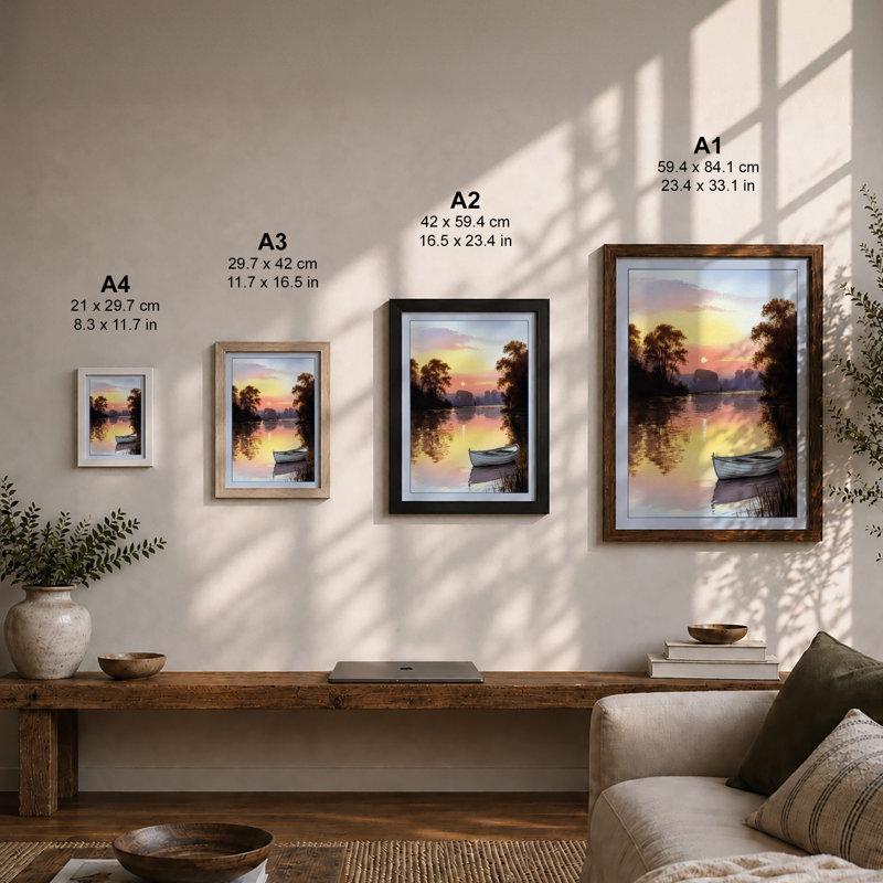 Riverside At Dawn Coastal - Print, Unframed, A1 - 84.1 x 59.4 cm