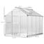 Serre en polycarbonate de 8 pi L x 6 pi avec évent de toit pour la ventilation et gouttière pour l'hiver-123051929