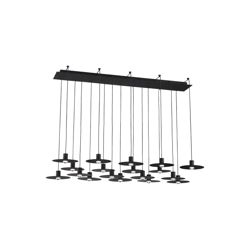 Eaves 18 - Light LED Pendant, Nightshade Black