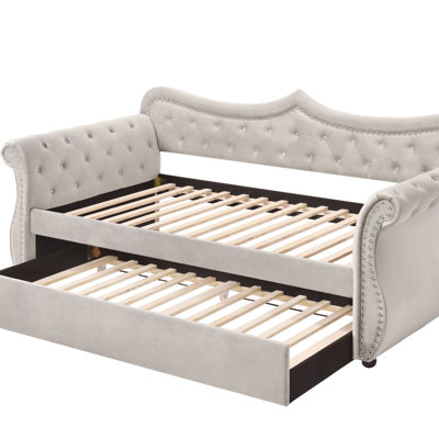 Adkins Linen Daybed W/Trundle (Twin) (Daybed)