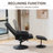 Massage Recliner Chair With Ottoman, 360° Swivel Pu Leather Reclining Chair With Wrapped Base, 5 Point Vibration Massage, Seat Heating And 140° Adjustable Backrest For Home Or Office-198894196