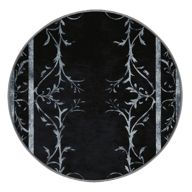 Nocturne Blossom Rug, Round 5'