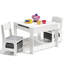 Ensemble multifonctionnel de table et de chaises pour enfants 3 pièces avec plateau amovible, tiroirs de rangement intégrés et tablette ouverte - idéal pour jouer, dessiner, manger et bricoler-437330933