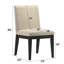 Chaise d'appoint rembourrée Gabrila en beige et noir (ensemble de 2)