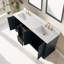 Ensemble de meuble-lavabo autoportant à double cuve 72 po avec plateau en marbre d'ingénierie Vannes-1659897310