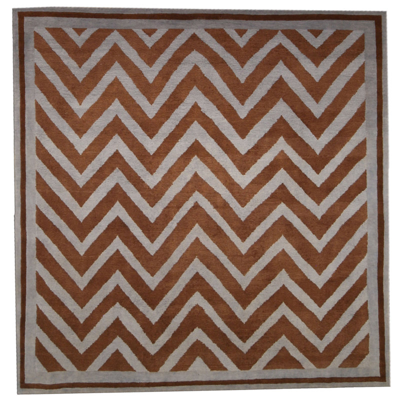Tapis moderne rouge / brun SN1 Zig-Zag 6 pi Modern