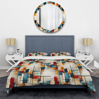 Urban Mosaic I Geometric Shapes Duvet Cover