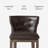 Maven Lane Hugo Stool with Faux Leather Upholstery-92565407-92565403