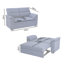 2 Seater Fabric Sofa Bed-570482977