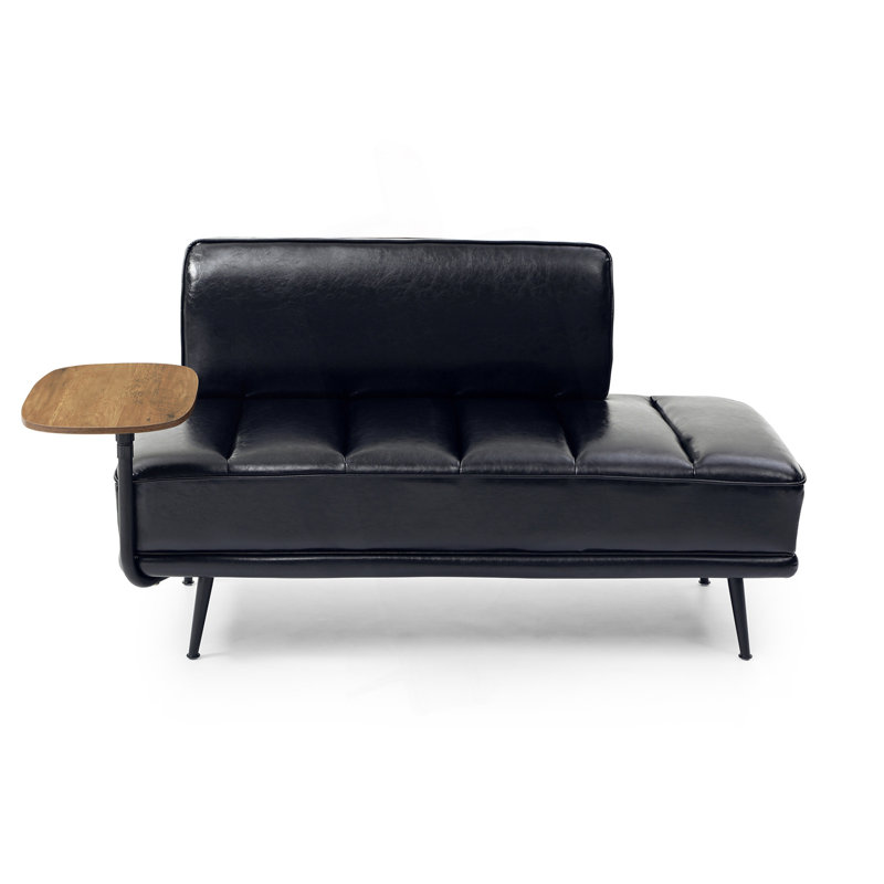 Modern End Of Bed Bench, Upholstered Bench With Side Table, 360-Degree Swivel Tray Couch, Entryway Ottoman, Bench For Bedroom