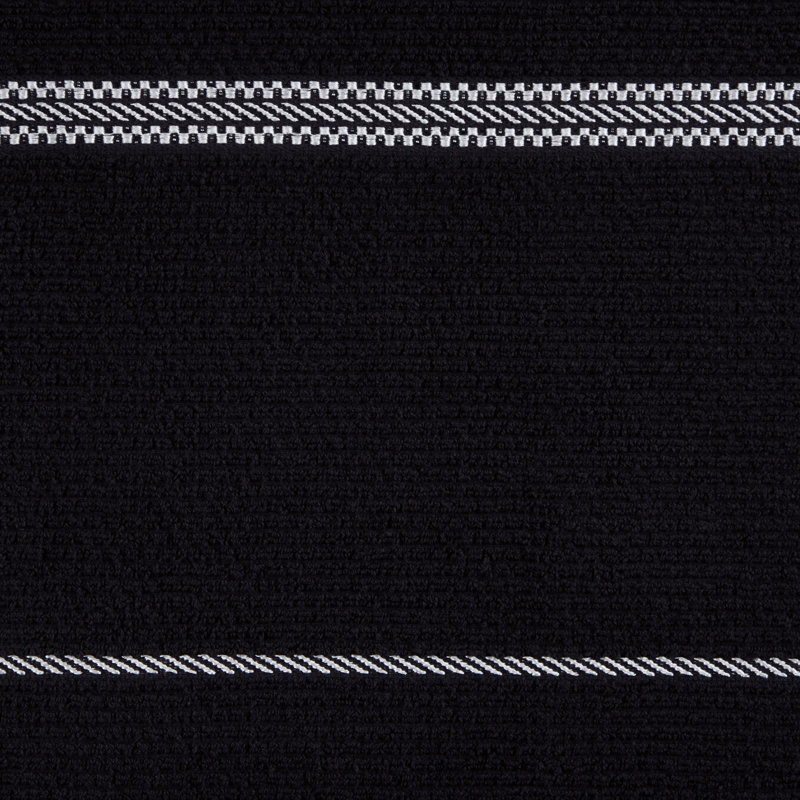 Ensemble de 6 serviettes de cuisine gaufrées Martha Stewart, lin, 16 po x 28 po, Noir