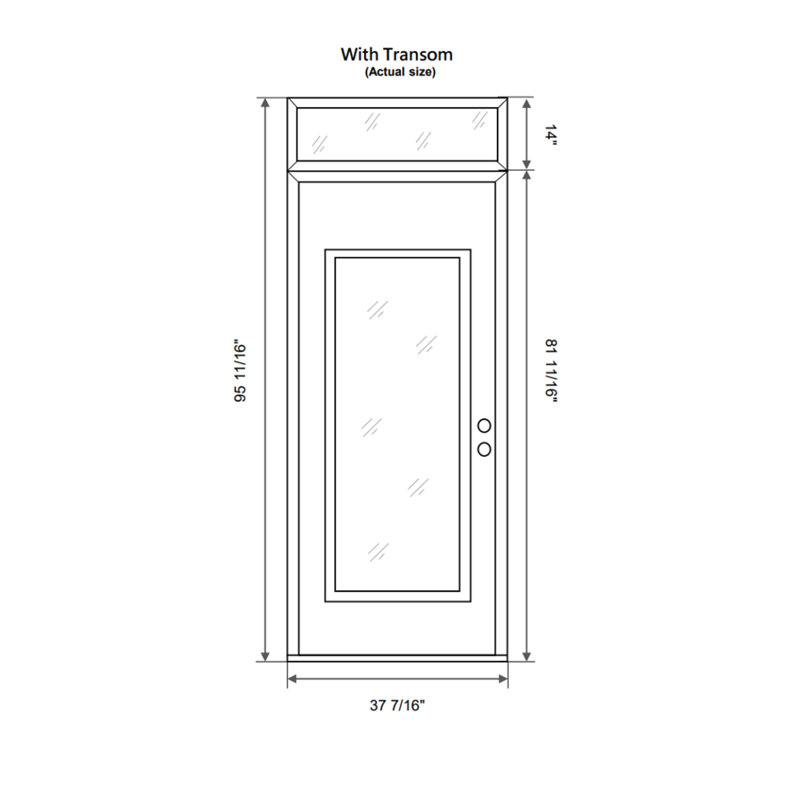 Porte d'entrée avant h1 panneau acier argenté anthracite / anthracite avec traverse, Oui, Clair