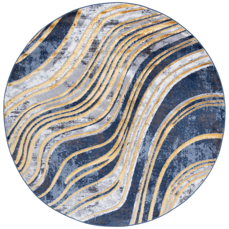 Lyli Performance Performance Abstract Rug, Round 6'7"