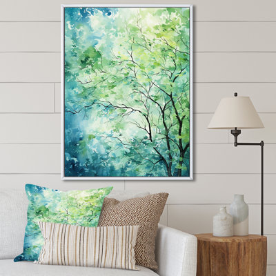 «Green Tree American Basswood Spring Blooms III», art mural arbre