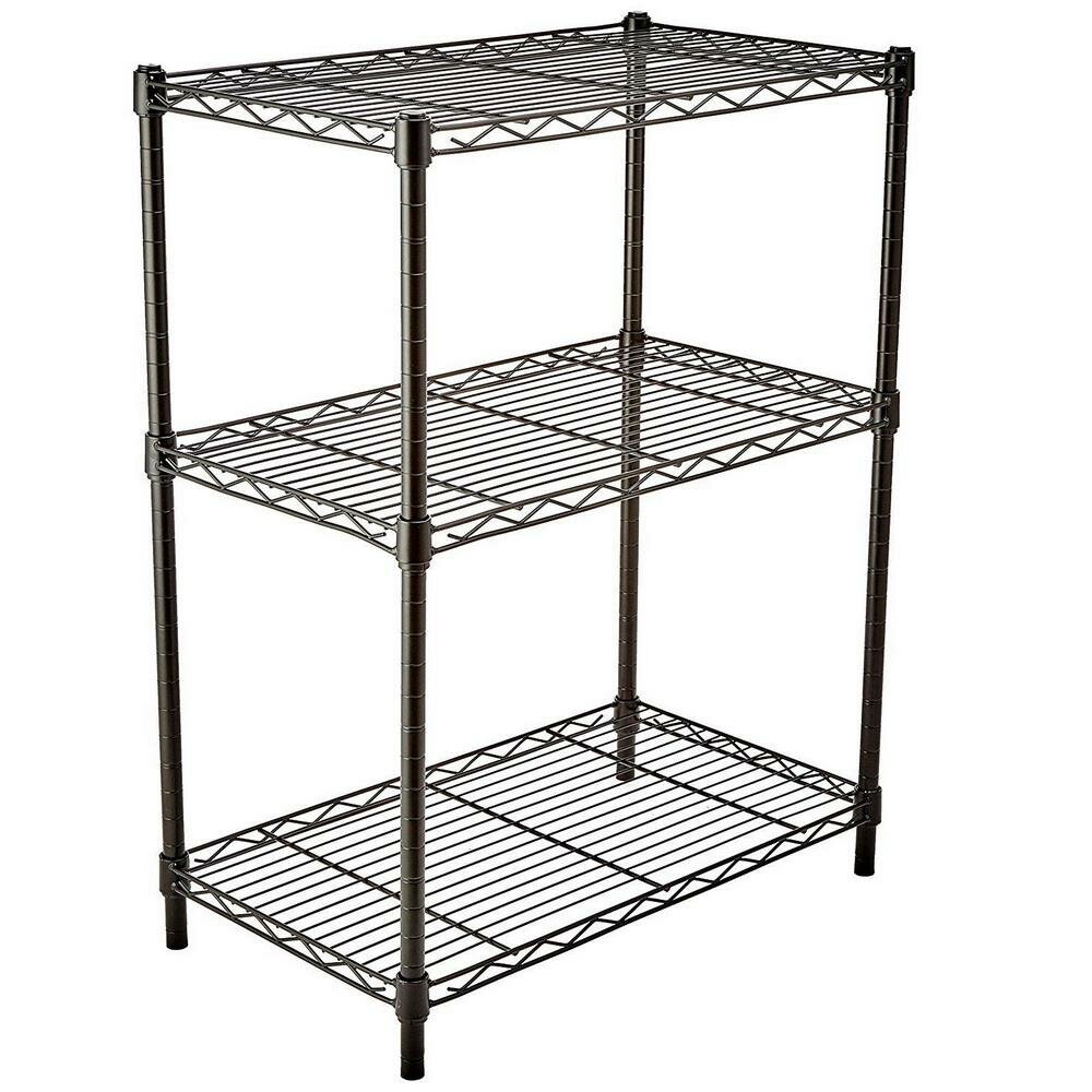 3-Tier Manhattan Grey Metal Wire Storage Stand