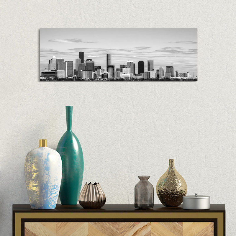 Houston Skyline Cityscape - Wrapped Canvas Panoramic Print, 30.48 cm H x 91.44 cm W x 1.91 cm D