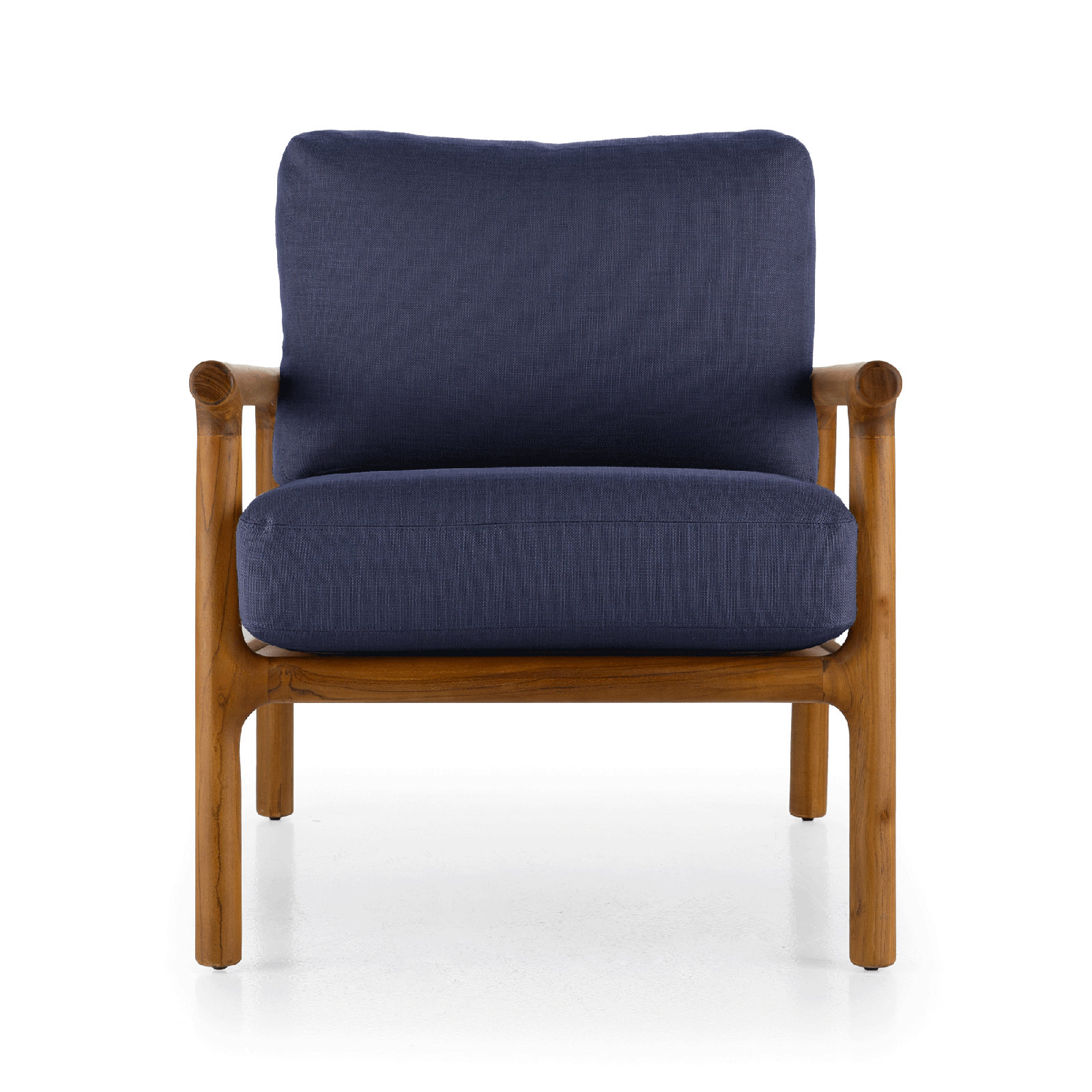 Cellire Linen Armchair, Navy Polyester