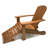 Aredale Solid Wood Adirondack Chair with Ottoman-725557329