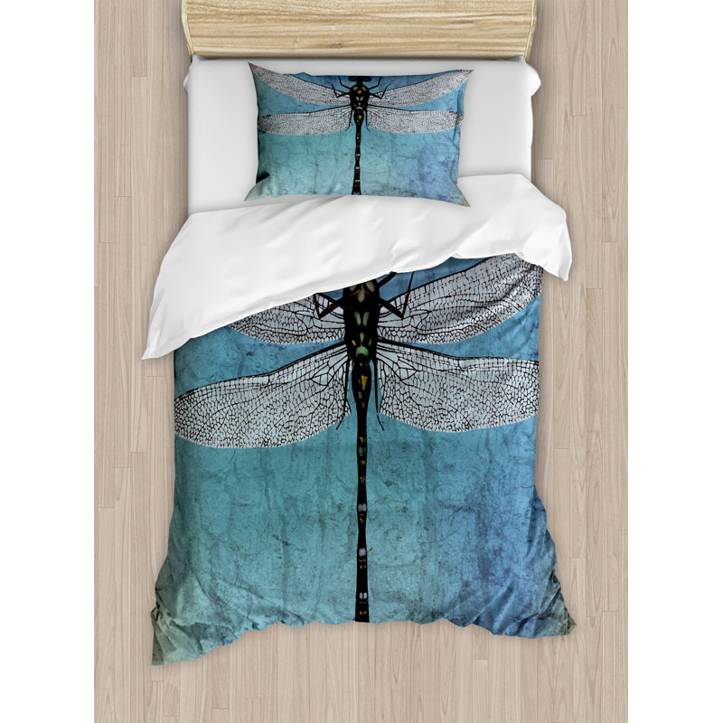 Dragonfly Farmhouse / Country Polyester Duvet Cover, Twin