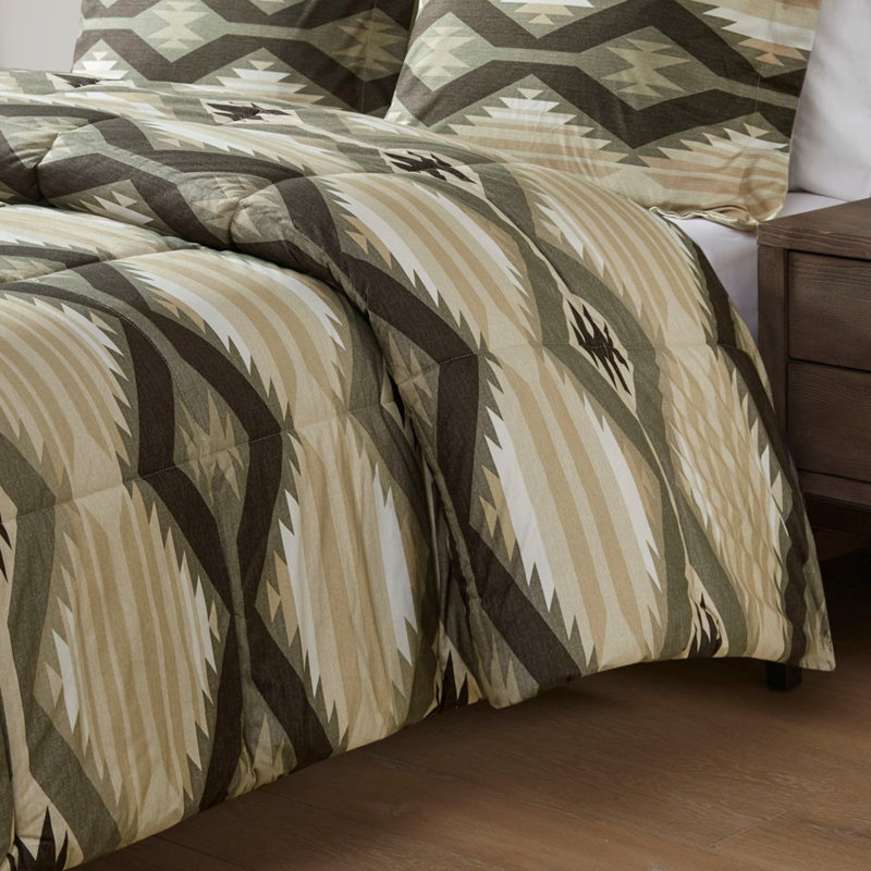 King Size Bedding Sets With Decorative Pillow, Softspun Polyester, Farmhouse Style