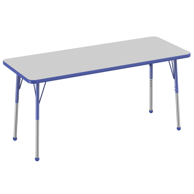 Table rectangulaire 24 "x 60", Gris, Bleu