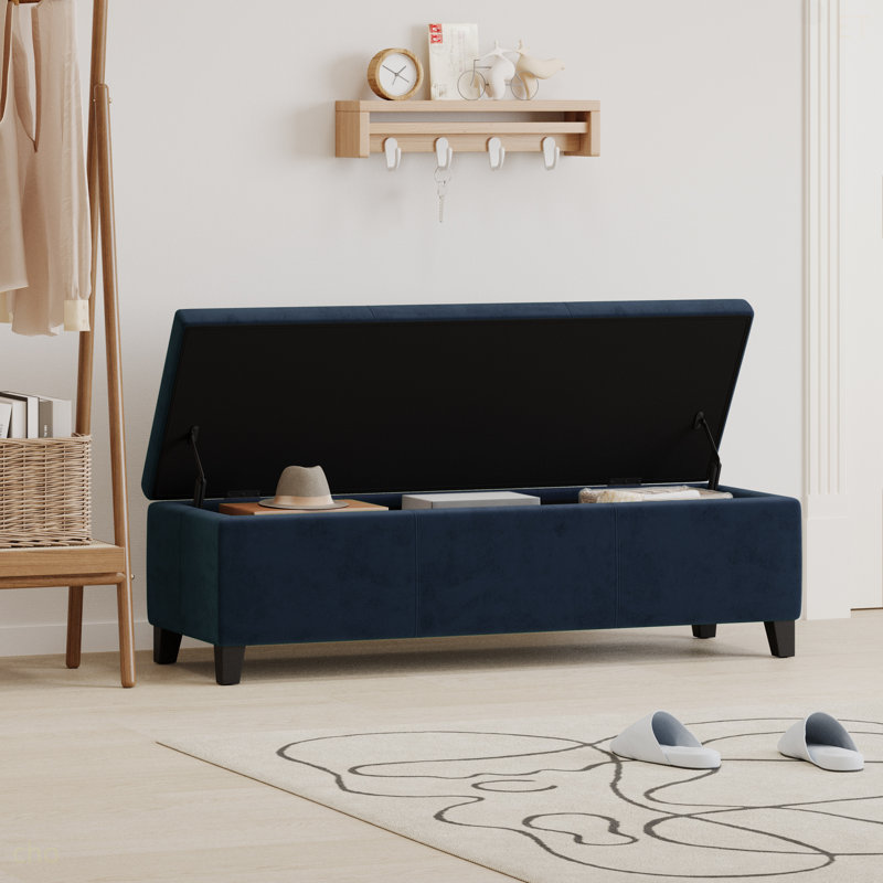 GLOUSTER RANGEMENT OTTOMAN V2, Bleu très foncé