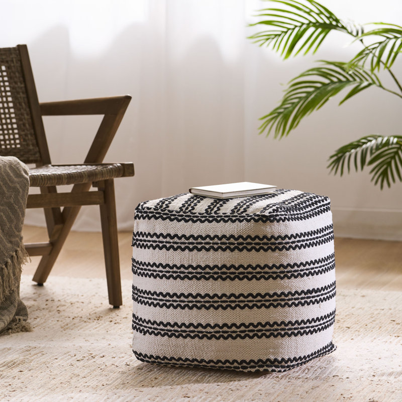 Pouf carré à chevrons 16 po Bartow