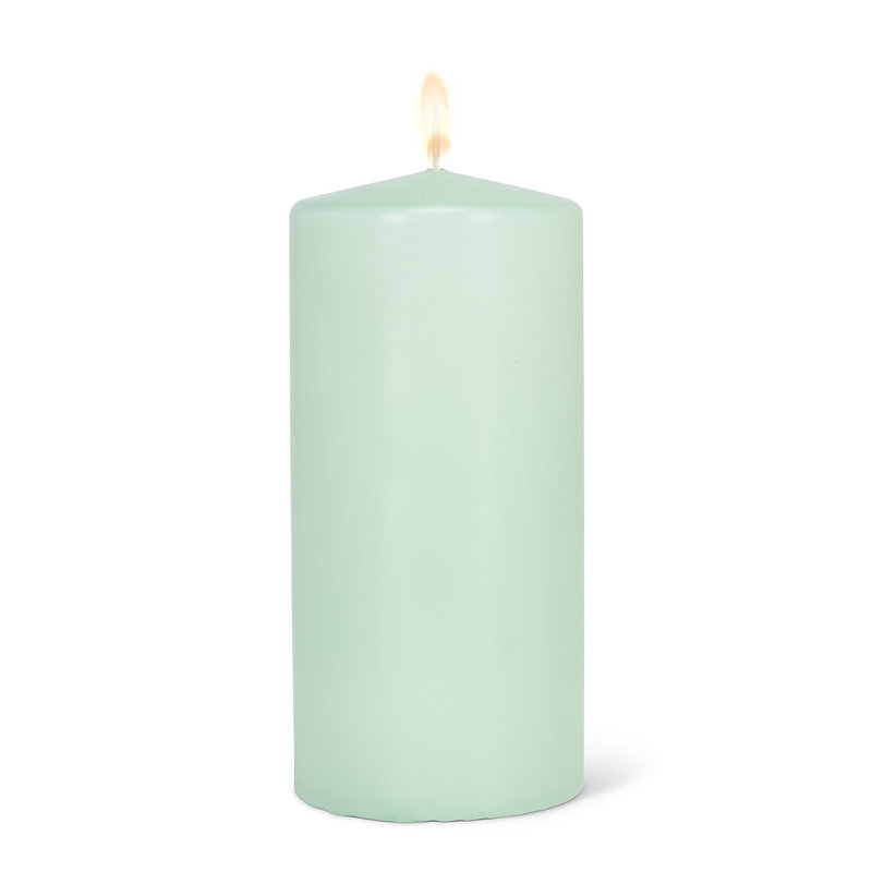 Bougie classique sans parfum, H 6 po x l 3 po x P 3 po, Vert menthe