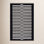 Delia Black Ivory Striped Flatweave Rug