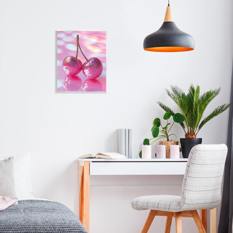 Plaque murale pastel pastel boule cerises, design by Creative Studio