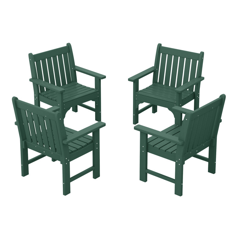 Laguna Abbeville Poly Garden Arm Chair (Set Of 4), Green