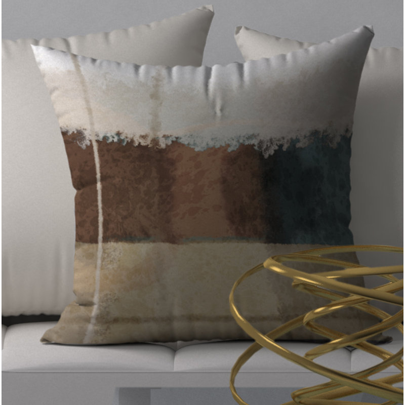 Abstract Reversible Throw Pillow, 20" x 20"