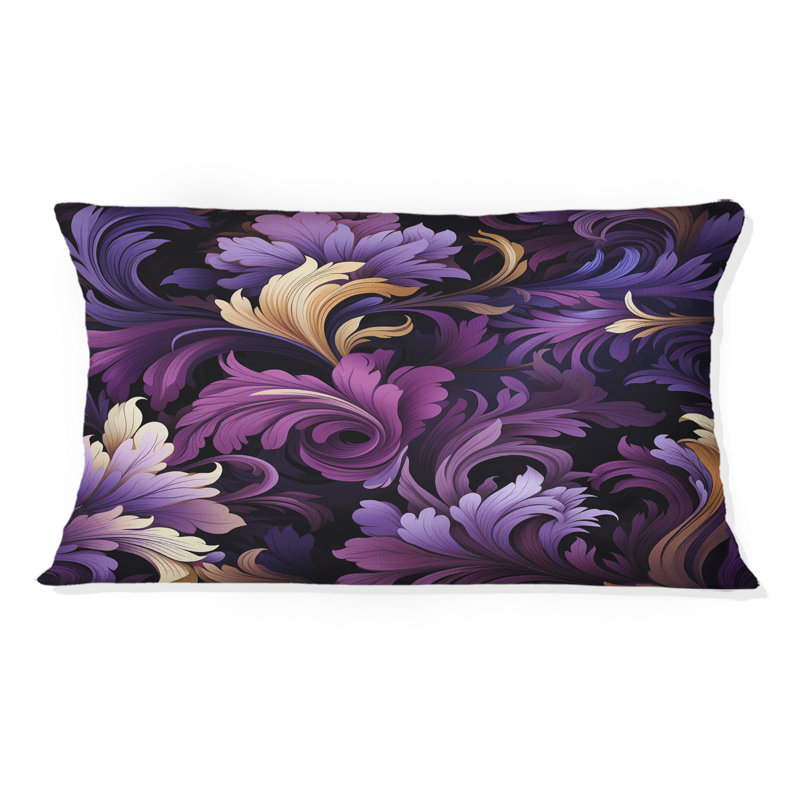 Ragdolls royal mauve foncé - coussin floral en polyester