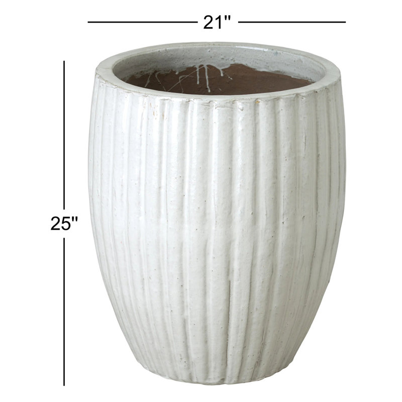 Pandro Handmade Ceramic Planter, 25" H x 21" W x 21" D