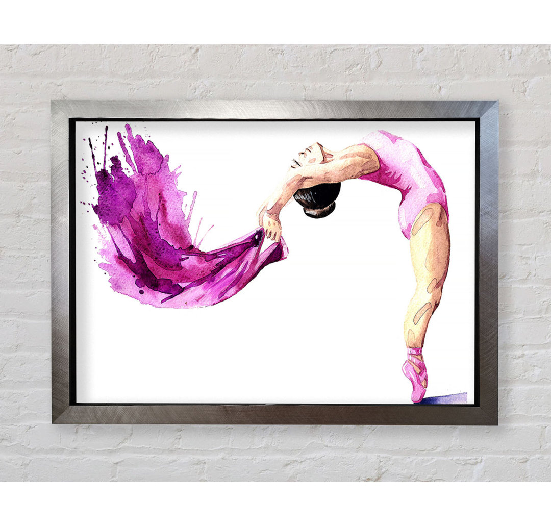 Gerahmtes Wandbild Pink Ballerina 2