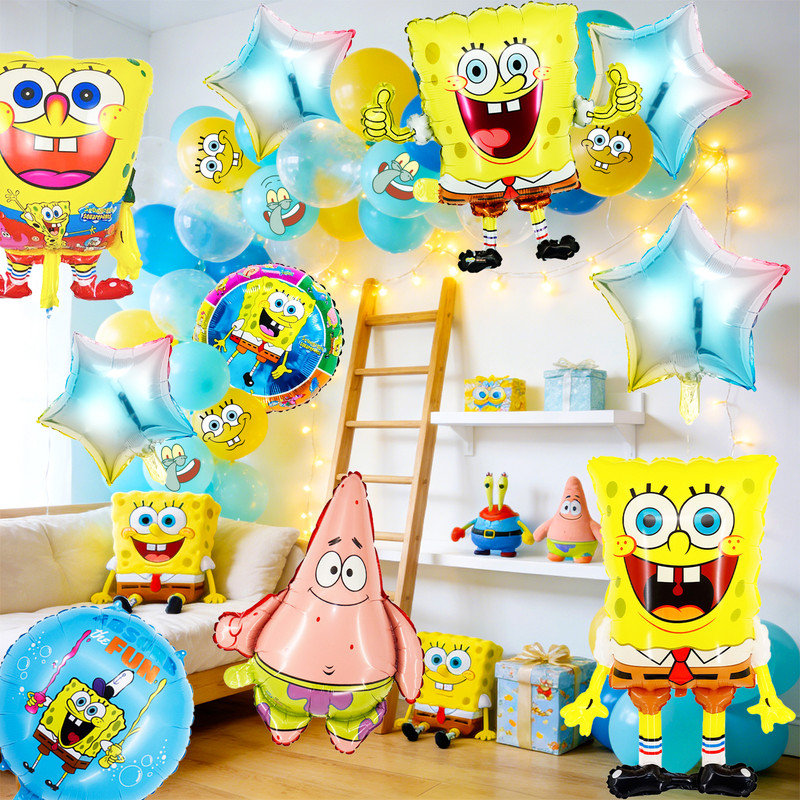 SpongeBob Balloon Party Decorations, ensemble de 72 ballons de décoration d'anniversaire SpongeBob