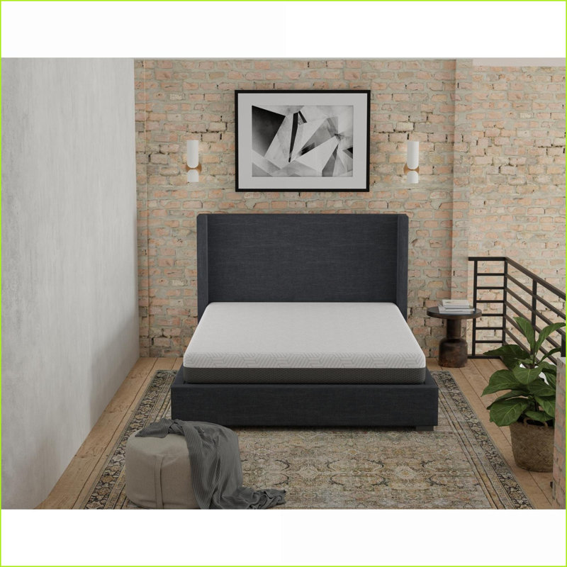 Mattresses 10" Queen Medium Firm Cooling Mattress with Phase Change Fabric | CertiPurUS | off-white + slate gray | Foam, Twin