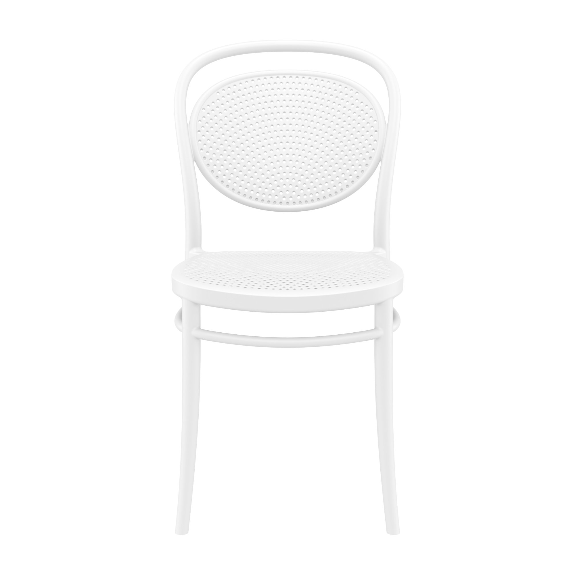 Farrah Stacking Patio Dining Side Chair, White