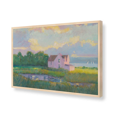 Imprimé rose chalet crépuscule