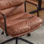 Chaise de bureau pivotante à roulettes avec accoudoirs rembourrés-732284328