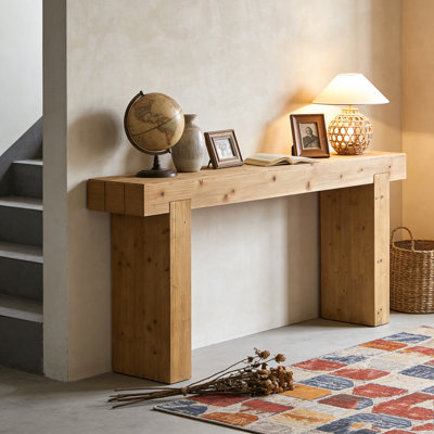 Console en bois massif 63 "